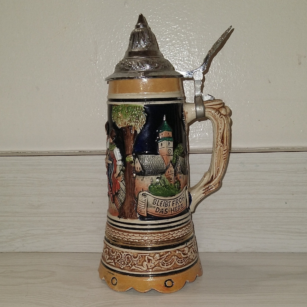 Vintage Switzerland Beer Stein Musical Mug